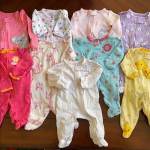 9 newborn one pieces multiple brands